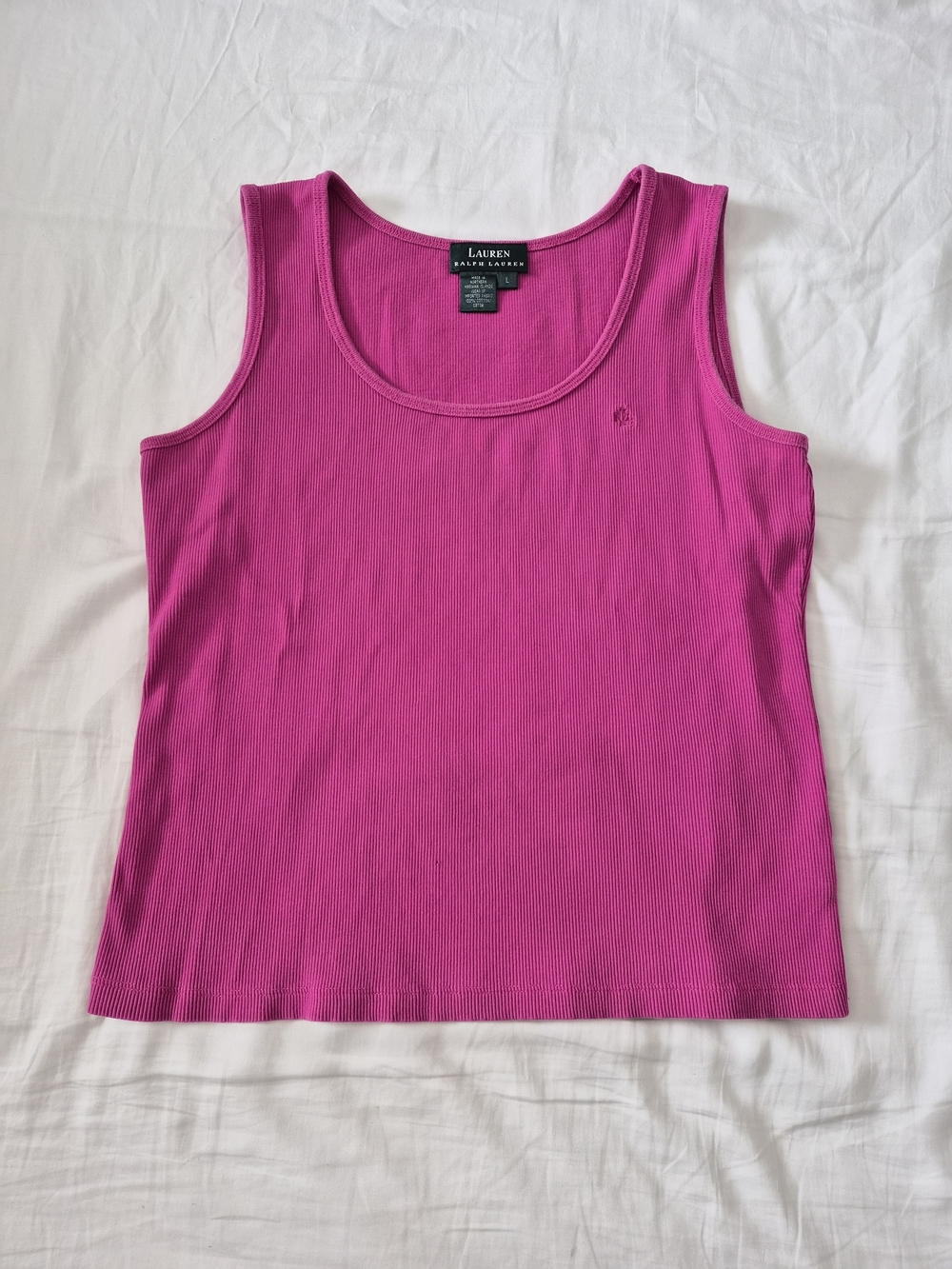 Ralph Lauren Fuchsia Ribbed Tank Top